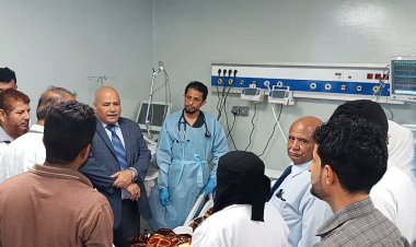 البيشي وحيدرة يفتتحان التشغيل التجريبي لقسم الإنعاش والعناية المركزة في مستشفى الصداقة بعدن