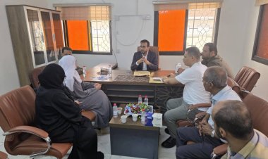 إجراء مراسم الاستلام والتسليم في الهيئة العامة للأراضي وعقارات الدولة بالعاصمة عدن