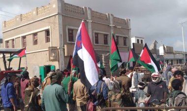 مسيرة جماهيرية حاشدة في أحور تضامناً مع الشعب الفلسطيني وتنديداً بحصار غزة