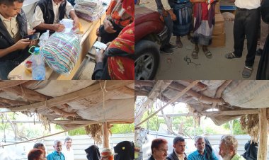 مؤسسة أدابت - إن توزع 500 حقيبة صحية في مخيم الوادي الكود بأبين