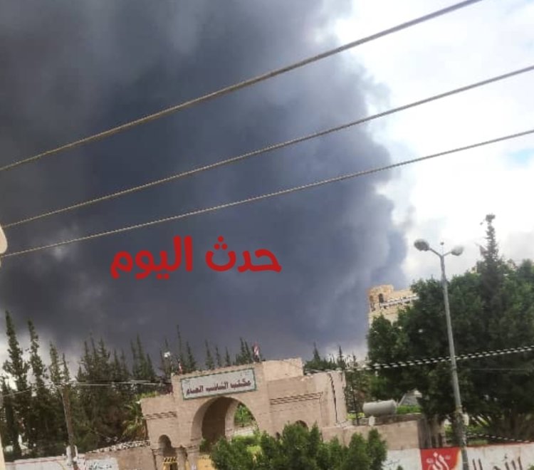 صورة حصرية من حدث اليوم لاستهداف الطيران مواقع عسكرية للحوثي في صنعاء