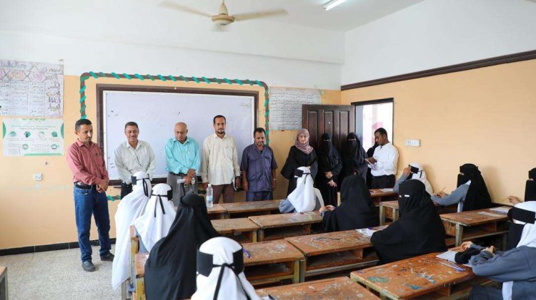 لجنة التعليم العام بالجمعية الوطنية تتفقد المراكز الامتحانية للثانوية العامة بمحافظة لحج