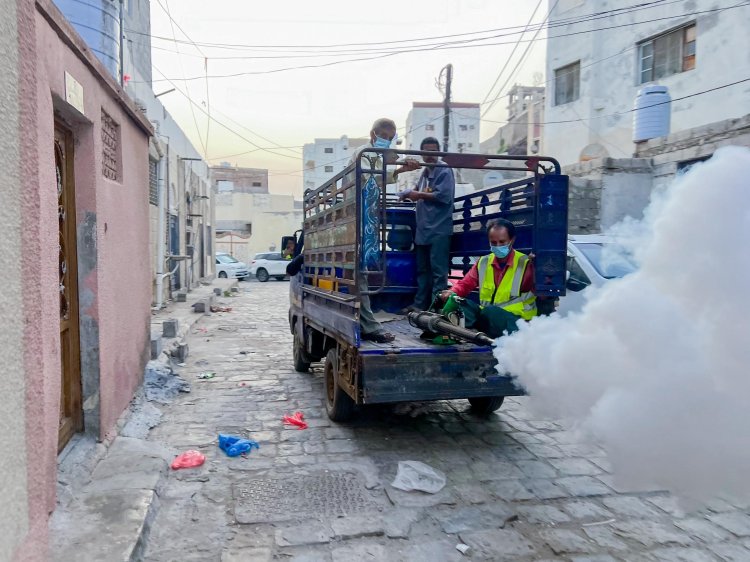 صحة البيئة بصيرة تواصل تنفيذ حملة الرش الضبابي في أحياء المديرية