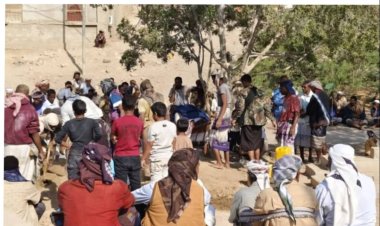 انتقالي أحور يشيّع جثمان الفقيد محمد أحمد قطيش مدير القسم المالي والإداري بانتقالي المديرية