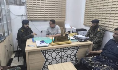 رئيس تنفيذية انتقالي لحج يتفقد قسم شرطة الفيوش ويشيد بجهود قيادته