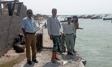 مدير مصائد أبين يتفقد حراج أسماك شقرة ويبحث دعم الجمعيات والصيادين