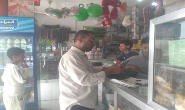 مكتبا الأشغال العامة والصناعة بخنفر ينفذان نزولًا ميدانيًا إلى سوق مدينة جعار بمديرية خنفر