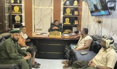 شباب ورياضة لحج تبحث مع أمن المحافظة آليات تعزيز التعاون المشترك