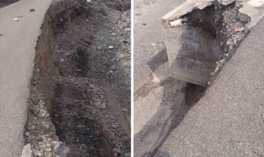 طريق باتيس- لبعوس الاستراتيجي على حافة الهاوية.. تشققات خطيرة تهدد بقطع شريان الحياة لأهل يافع .. تقرير