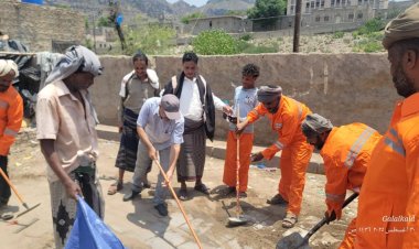 لحج.. مدير عام المسيمير يدشن حملة نظافة واسعة بالمديرية