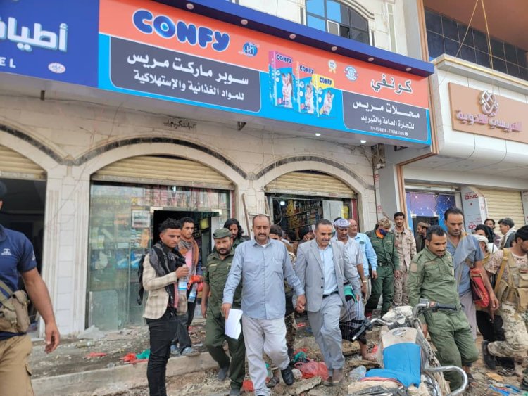 حملة لتحديد أسعار السلع في قعطبة ومريس بقيادة مدير عام المديرية ومدير الصناعة