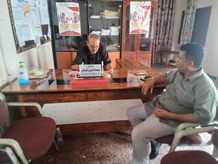 مدير عام مكتب الصحة بأبين يناقش احتياجات القطاع الصحي بمديرية خنفر