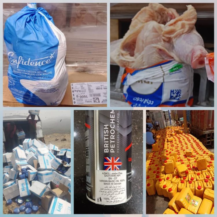 هيئة المواصفات والمقاييس ترفض كميات كبيرة من الدجاج المجمد في ميناء المنطقة الحرة بالعاصمة عدن