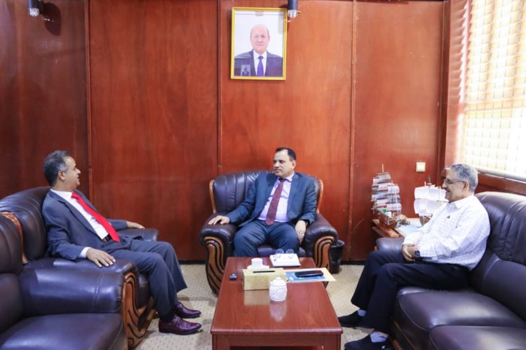 السقطري والسفير الليبي يبحثان تعزيز التعاون في مجالي الزراعة والثروة السمكية