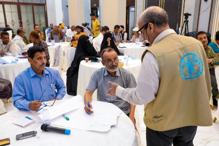 برعاية الوزير السقطري: ورشة عمل تشاورية بالمكلا حول مشروع تحسين الإدارة المتكاملة لمستجمعات المياه لخوض وادي حجر