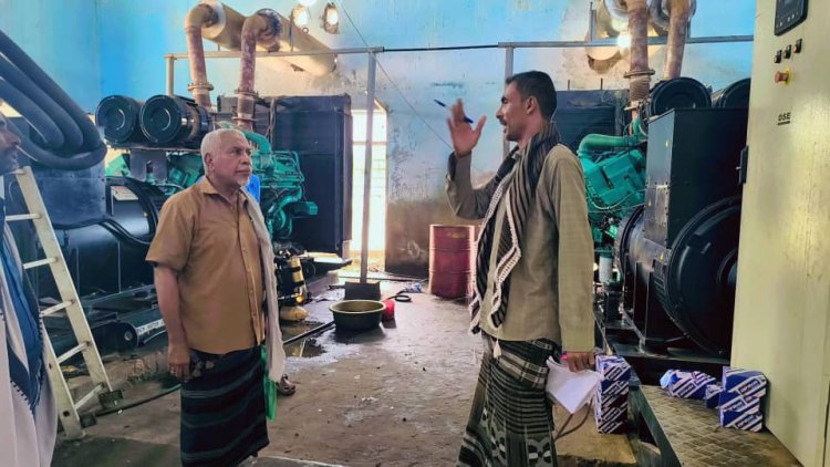 رئيس انتقالي أحور يوجه بسرعة إلاصلاحات للمولد الكهربائي بالمديرية