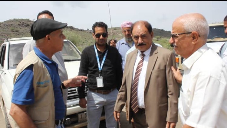 محافظ الضالع يستقبل الفريق الهندسي للتدخل الطارئ في الطرق