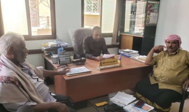 انتقالي تريم يناقش مع مكتب الزراعة والري بالمديرية التدابير اللازمة لمواجهة السيول