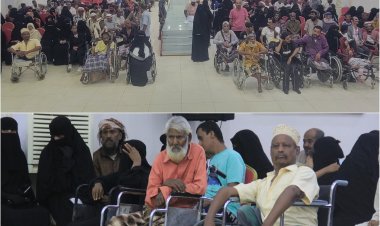 فاعل خير يستهدف (350) معاقاً حركياً في أبين