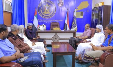 الزبيدي يستقبل التميمي في مقر تنفيذية انتقالي وادي حضرموت