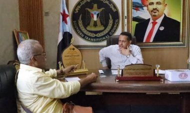 رئيس انتقالي لحج يبحث مع مدير التخطيط والتعاون الدولي سبل تعزيز الجهود المشتركة