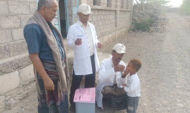 تدشين حملة شلل الأطفال في مديرية الوضيع مركز /الحردوب