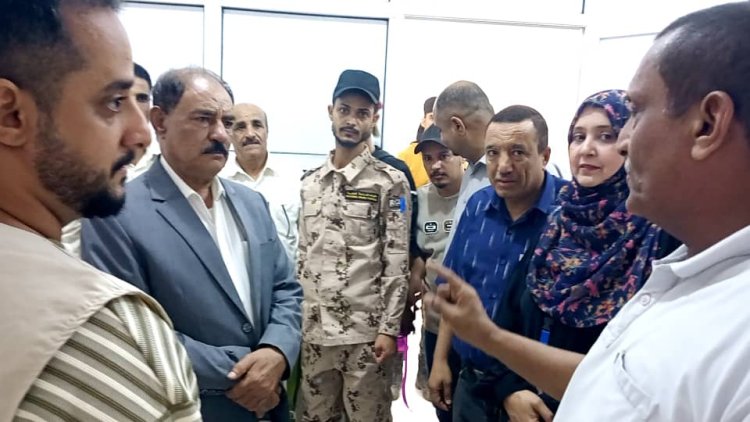 محافظ الضالع يدشن استلام مخازن الصحة الإنجابية بعد إعادة التأهيل.