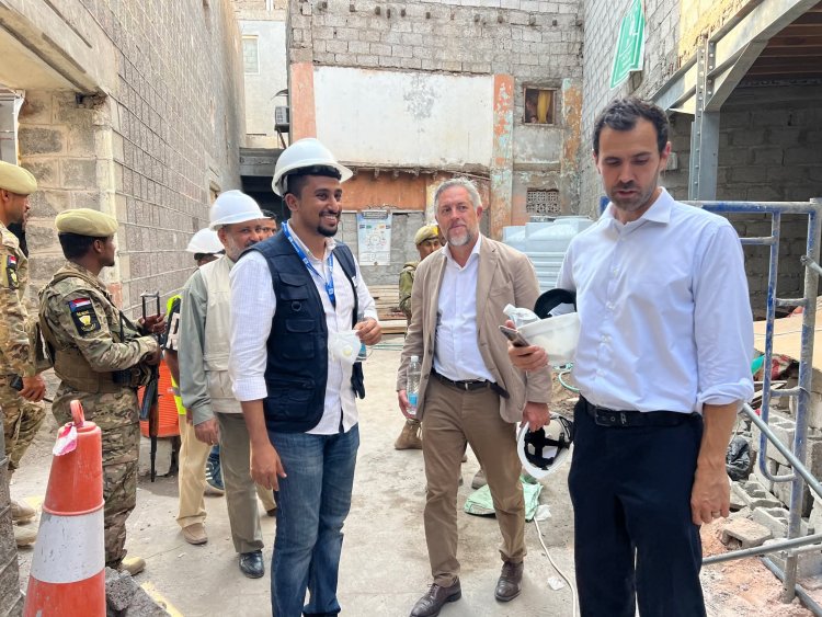 في أول زيارته وأول خطواته في عدن لليونسكو: السفير الأوروبي يطّلع على مشاريع التراث وفرص الشباب