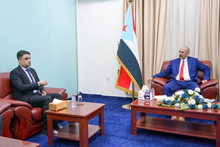الرئيس الزُبيدي يلتقي نائب وزير الإعلام والثقافة والسياحة ويؤكد دعمه لتطوير العمل الإعلامي والثقافي والسياحي