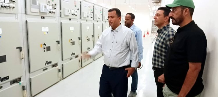 الوليدي يدشن تصريف المرحلة الاخيرة للطاقة بمحطة الرئيس للاربع المديريات