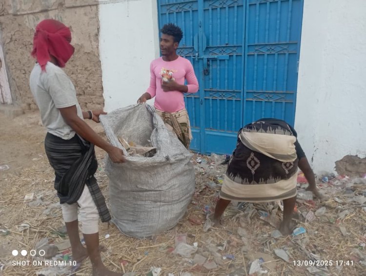 أحور تشهد حملة نظافة واسعة مديرية أحور بعد موجة غبار
