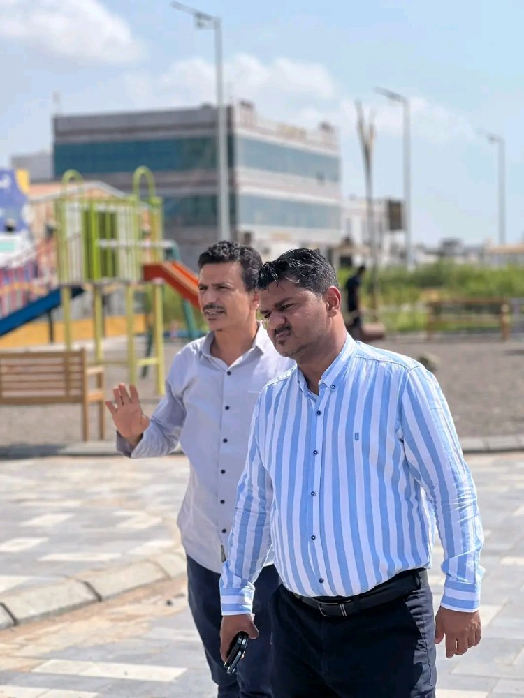 مدير عام الشيخ عثمان يتفقد سير الأعمال بمشروع فاملي جاردينس الترفيهي