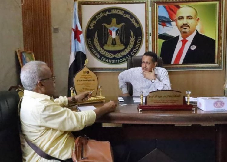 رئيس انتقالي لحج يبحث مع مدير التخطيط والتعاون الدولي سبل تعزيز الجهود المشتركة