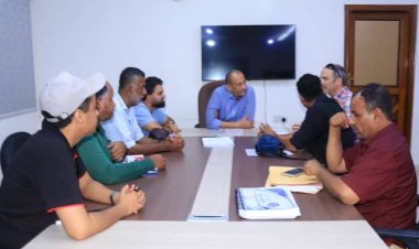 باخبيرة يناقش مع اوكسفام تقييم مشروع تأهيل محطة صرف صحي وتنفيذ مشاريع جديدة في خورمكسر