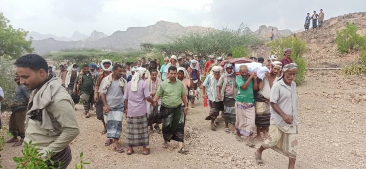 تشييع مهيب لجثمان الشيخ سعد حسن طاهر بلحج