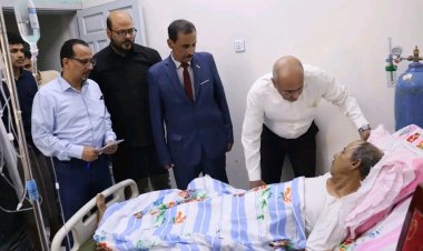 الكثيري وباتيس يزوران الشاعر ثابت السعدي للاطمئنان على صحته