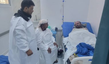 مدير عام المحفد يزور جرحى هجوم المحفد الإرهابي في مستشفى عبود العسكري بالعاصمة عدن