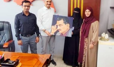 محافظ عدن يستقبل الشاعرة و الفنانة التشكيلية نادية المفلحي