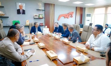 وزير الدولة محافظ عدن يناقش مع الـ (UNOPS) سير العمل في مشروع خط الخمسين