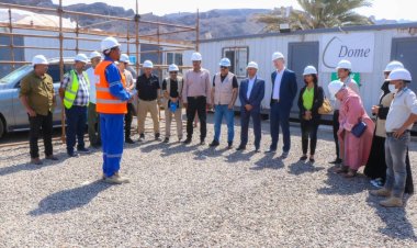 وفد البنك الدولي يطلع على سير العمل في مشروع محطة ضخ المياه بمنطقة البرزخ