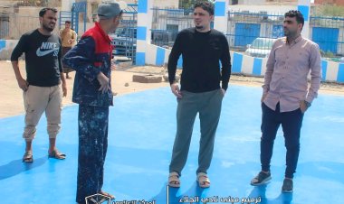 نائب رئيس نادي الجلاء ومدير مكتب وزير الدولة محافظ العاصمة عدن ينفذ زيارة تفقدية لأعمال الترميم في النادي وصالة الألعاب