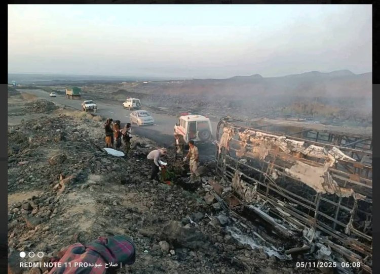 قيادة محور أبين العملياتي تعزي ضحايا حادث العرقوب وتصدر توصيات عاجلة للحد من الحوادث على الطريق الدولي