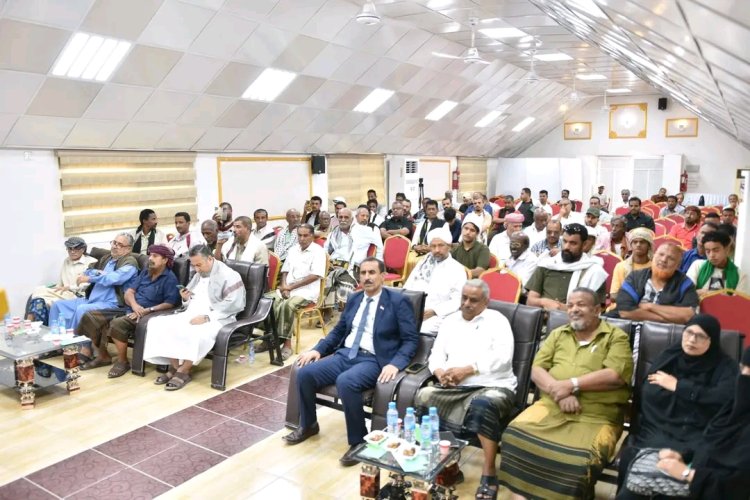 رئيس تنفيذية انتقالي حضرموت يشارك في فعالية تأبين الشيخ المناضل أحمد العساني بالمكلا