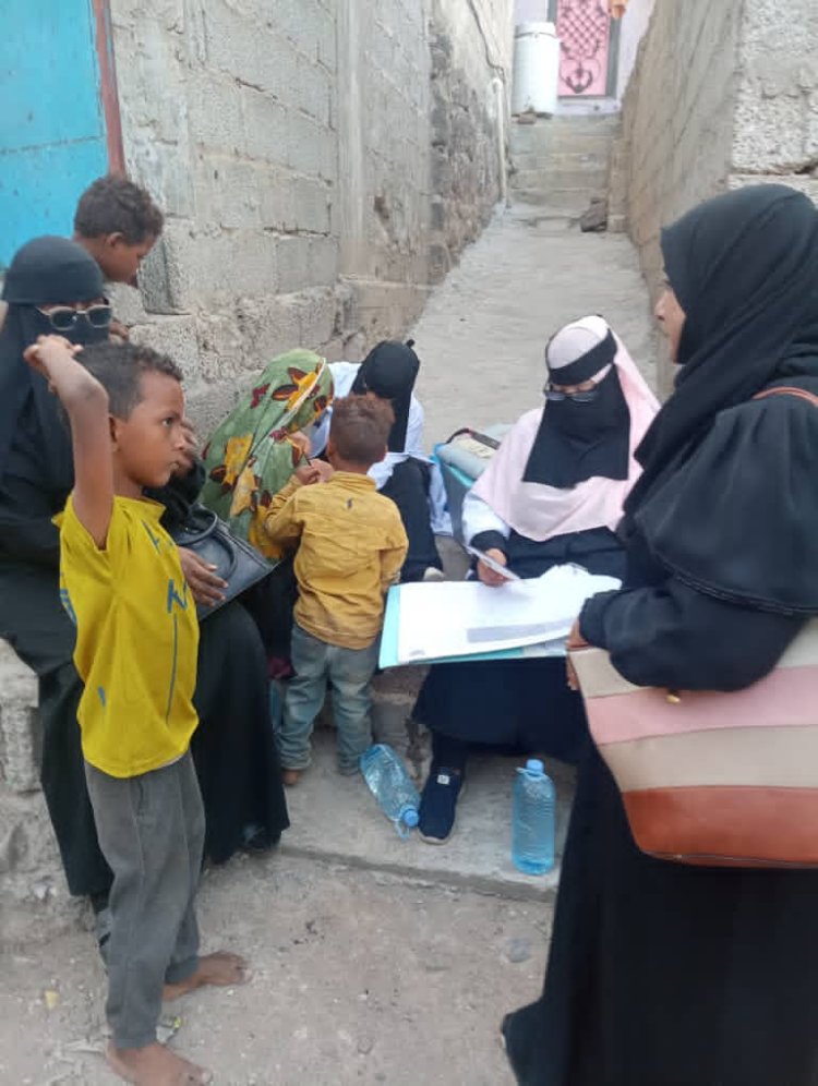 تدشين المرحلة الرابعة من النشاط الإيصالي للتحصين الروتيني للأطفال المتأخرين عن التطعيم والجرعات الصفرية بمديرية المعلا