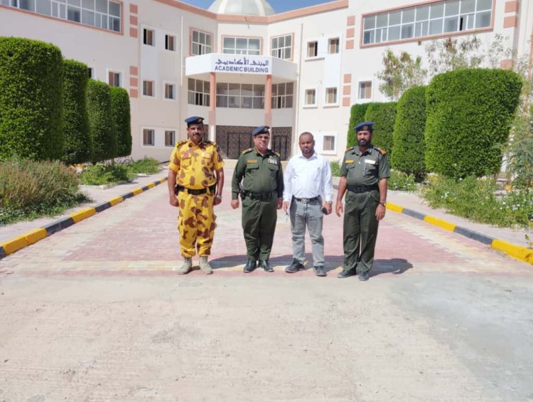 نحو التميز المؤسسي ومواكبة الجودة... كلية الشرطة حضرموت تستقبل مدير مركز الجودة بجامعة حضرموت في نزول ميداني لتقييم جاهزيتها لنيل شهادة الأيزو
