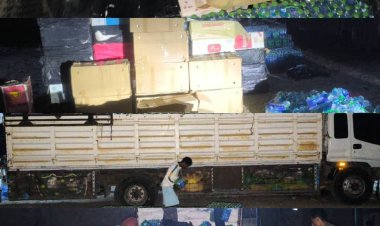 قطاع زنجبار يكشف شحنة تهريب مخفية داخل حمولة مياه وحليب في عملية أمنية نوعية بنقطة جسر حسان