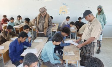 تدشين امتحانات الثانوية العامة للفصل الدراسي الأول للعام الدراسي 2026/2025 بمديرية المحفد بأبين