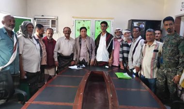 اجراء عملية الاستلام والتسليم بين الصبيحي والجبلي في مديرية الحوطة