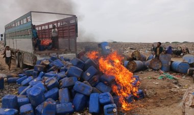 إتلاف ( 10 ) أطنان من المواد الكيميائية والزراعية منتهية الصلاحية في مديرية المنصورة بالعاصمة عدن