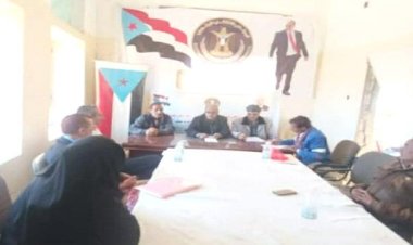 انتقالي مديرية جحاف يناقش المهام التنظيمية وخطط عمل الفترة القادمة